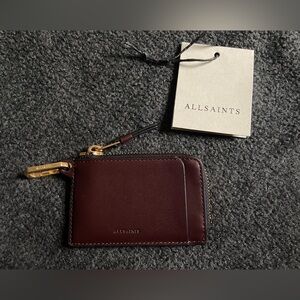 ALLSAINTS BURNT RED REMY WALLET
